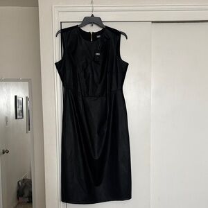 INC International Concepts Women's Sleek Black Midi Dress
